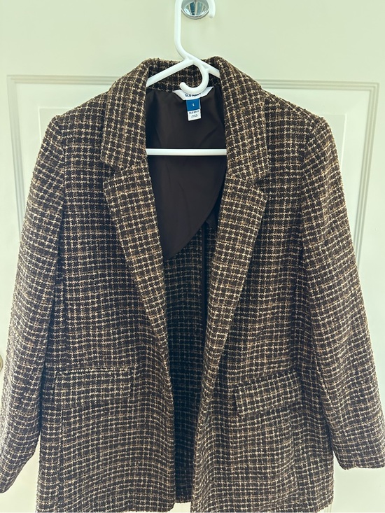 Old Navy Jackets & Blazers - Old Navy Wool-Blend Brown Tweed Women’s Blazer